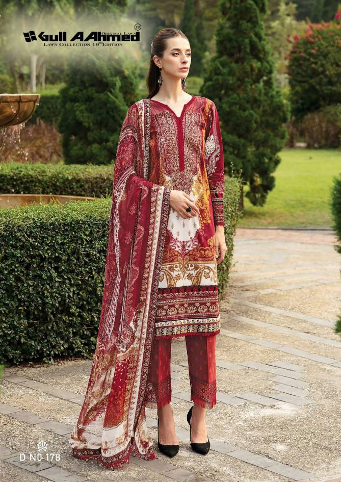 Gull A Ahmed Lawn Vol 19 Lawn Cotton Printed Pakistani Dress Material Wholesale Price In Surat
